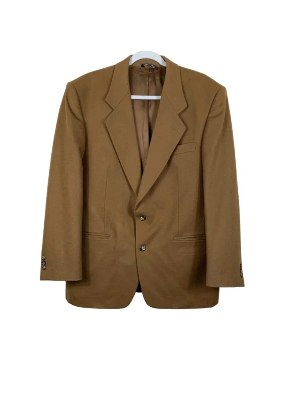 VTG Vito Rufolo Men’s 42RE Tan Wool Cashmere Blazer Italian Old Money